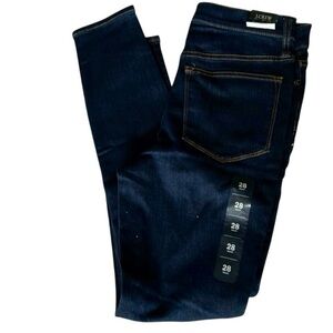 J. Crew High-Rise Skinny Jeans in Dark Blue size 28 NWT